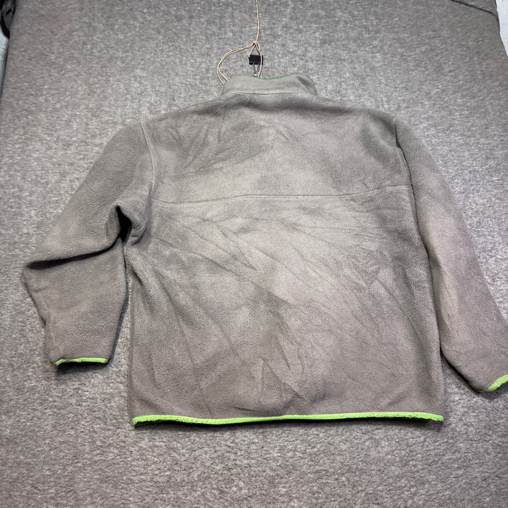 Patagonia Synchilla Fleece Pullover Mens L Gray Green Snap-T Gorpcore Stain - Picture 5 of 9